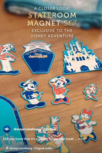 ★DISNEY RESORT　新品未開封　4種セット　コンプリート　磁石 Disney Adventure Stateroom Magnet Set Unveiled — DCLcruisingDAD